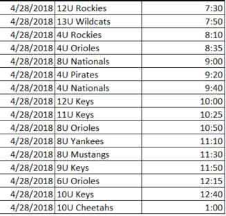 Picture Schedule